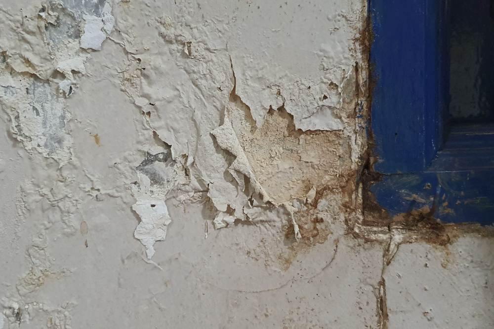 Water Has Spread Behind Walls